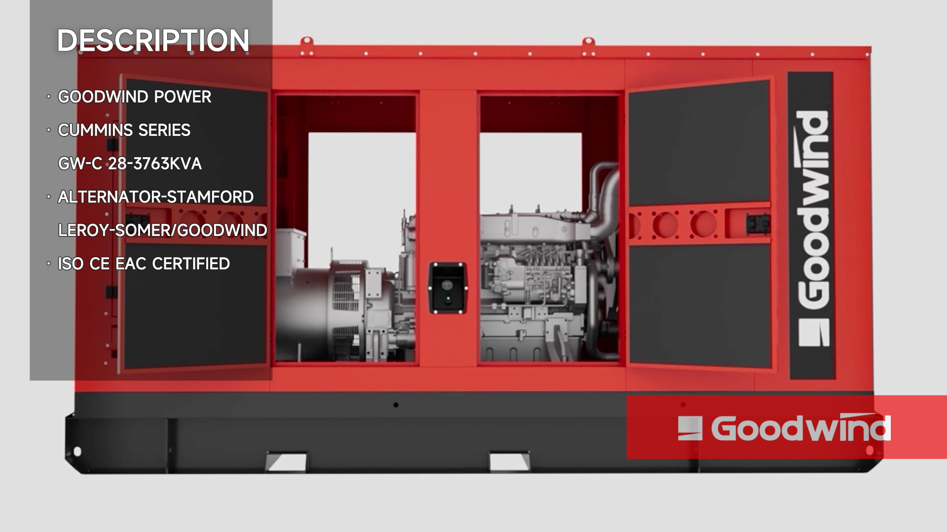 Goodwind Power Generator - Cummins GW-C 28-3763kVA series