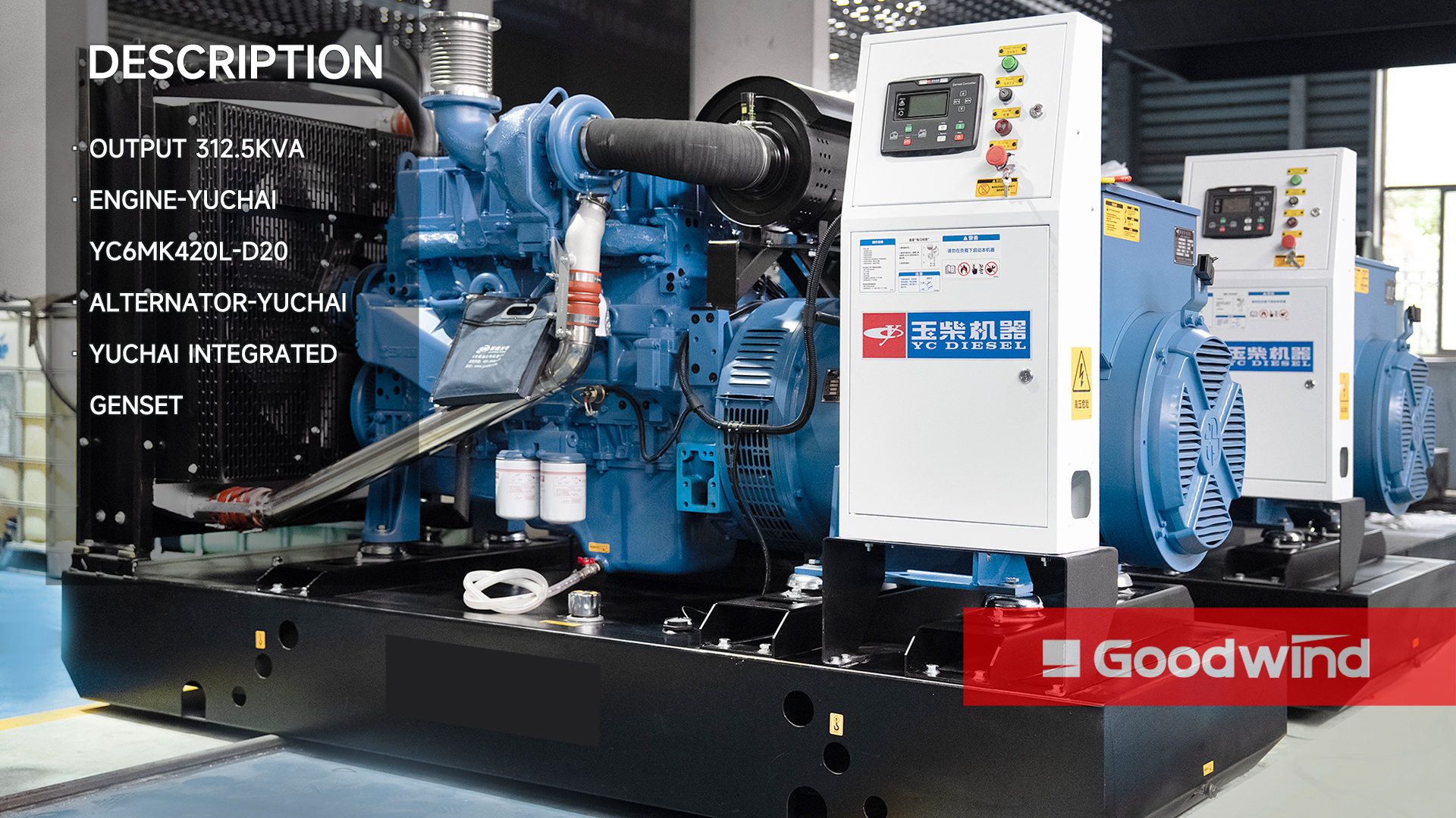 Goodwind Power Generator - Yuchai integrated genset